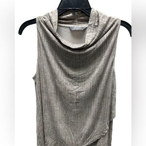 Lisa Rinna Collection V-Neck Sleeveless Blouse Beige Lightweight H112